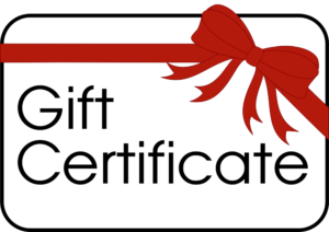 Gift certificates available